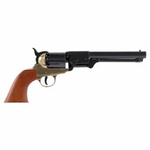 Denix Dekomodell Colt Revolver Modell Army 1860 - Schwarz Messing - Holzgriffschalen