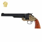 Denix Dekomodell Smith & Wesson Army Revolver Schwarz / Messing - braune Griffschalen