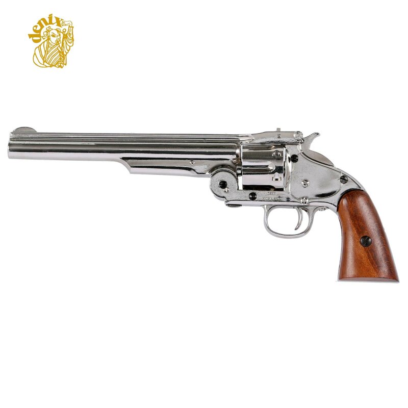 Denix Dekomodell Smith & Wesson Army Revolver Vernickelt - braune Griffschalen