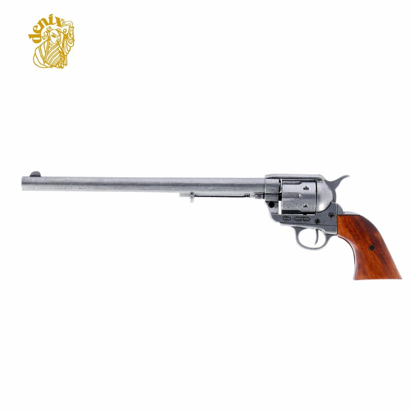 Denix Dekomodell 45er Colt Peacemaker 12" Lauf Grau - Braune Holzgriffschalen