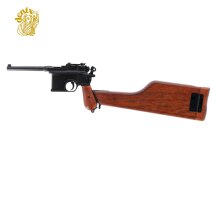 Denix Dekomodell Mauser C96 Schwarz mit Gewehrschaft