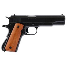 Denix Dekomodell 45er Colt Government M1911A1 Automatik Schwarz - Holzgriffschalen lackiert