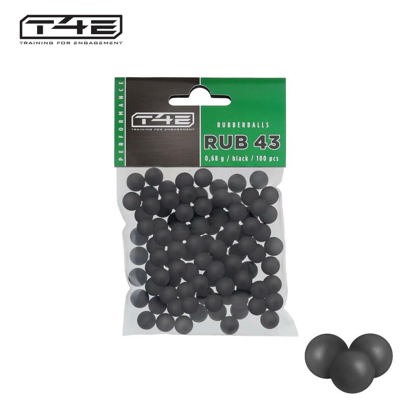 T4E Rubberballs / Gummigeschosse RUB 43 Kal .43 - 100 Stück