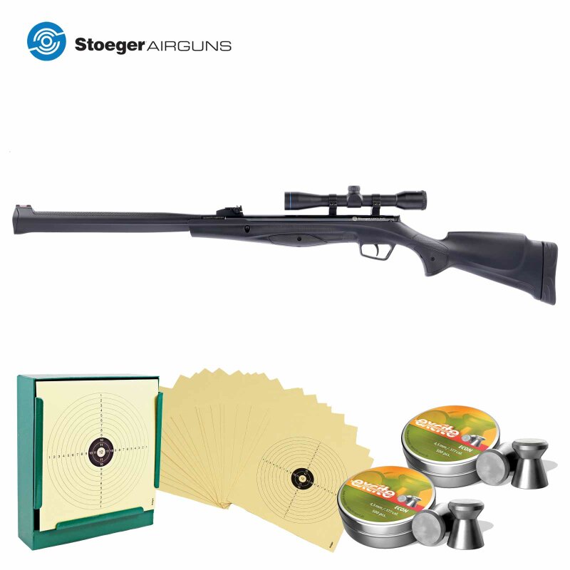 Luftgewehrset Stoeger RX20 S3 Combo inkl. Zielfernrohr 4x32 Black 4,5 mm (P18) + Kugelfang