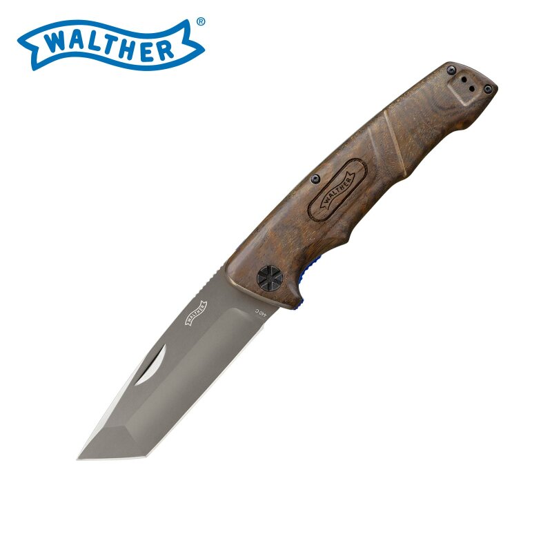 Walther BWK 4 Einhandmesser - Blue Wood Knife (P18)