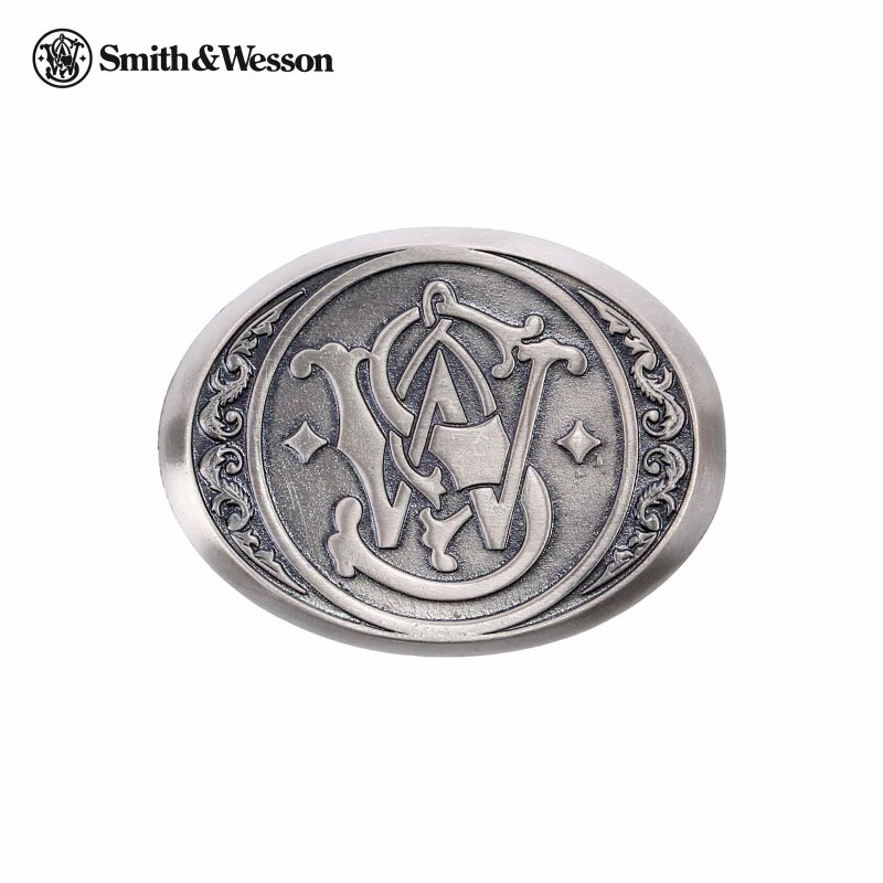 Smith & Wesson Gürtelschnalle / Gürtelschließe oval mit S&W Logo