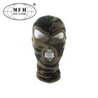 MFH Balaclava / Sturmhaube 3-Loch dünn Woodland