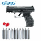 SET Walther Defense Training Marker PPQ M2 T4E RAM cal .43 Schwarz (P18) + Pepperballs 10 Stück