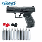 SET Walther Defense Training Marker PPQ M2 T4E RAM cal .43 Schwarz (P18) + Rubberballs + Pepperballs