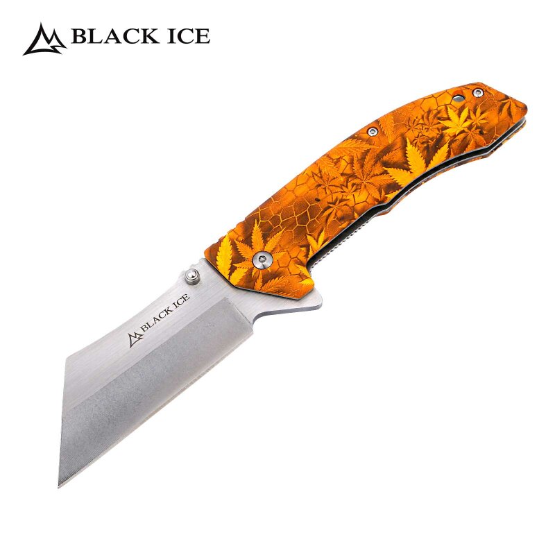 Black Ice THC Orange Einhandmesser (P18)