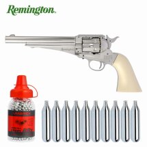 SET Remington Co2-Revolver 1875 Vollmetall Nickel /...