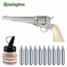 SET Remington Co2-Revolver 1875 Vollmetall Nickel /...