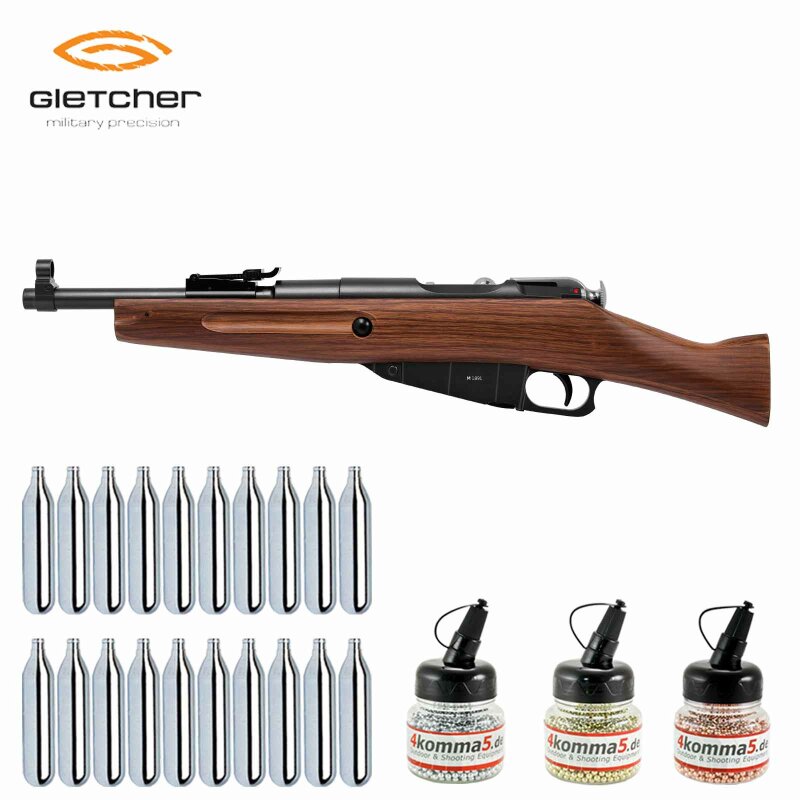 Superset Gletcher Mosin Partisan M1891 Co2-Gewehr Holzoptik cal. 4,5 mm Stahl BB (P18)