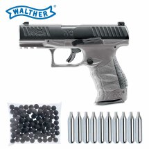 SET Walther Defense Training Marker PPQ M2 T4E RAM cal .43 Tungsten Gray (P18) + Rubberballs 100 Stück