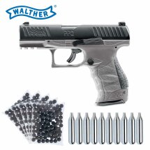 SET Walther Defense Training Marker PPQ M2 T4E RAM cal .43 Tungsten Gray (P18) + Rubberballs 500 Stück