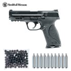 SET Smith & Wesson T4E M&P9 2.0 Defense Training Marker cal .43 Schwarz Blowback (P18) + Rubberballs 100 Stück