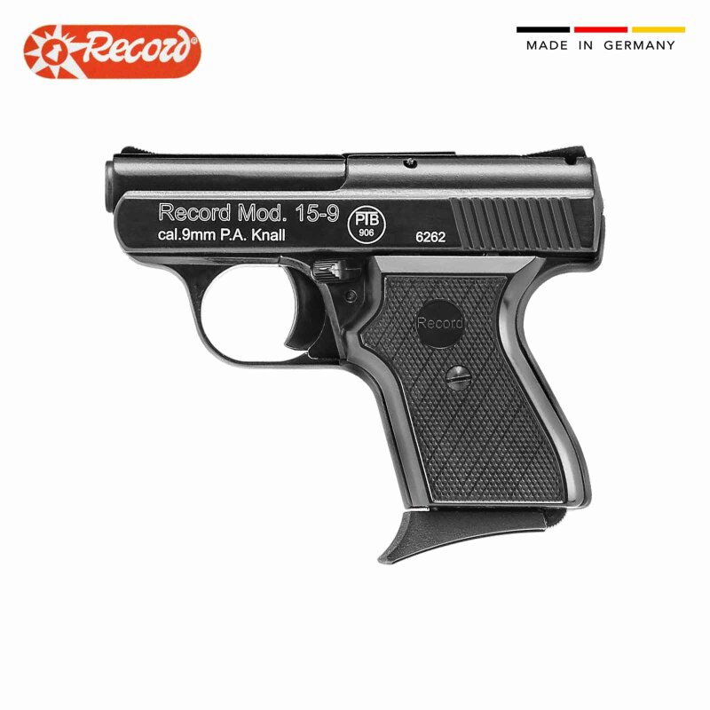 Record Modell 15-9 Schreckschuss Pistole brüniert 9 mm P.A.K. (P18)