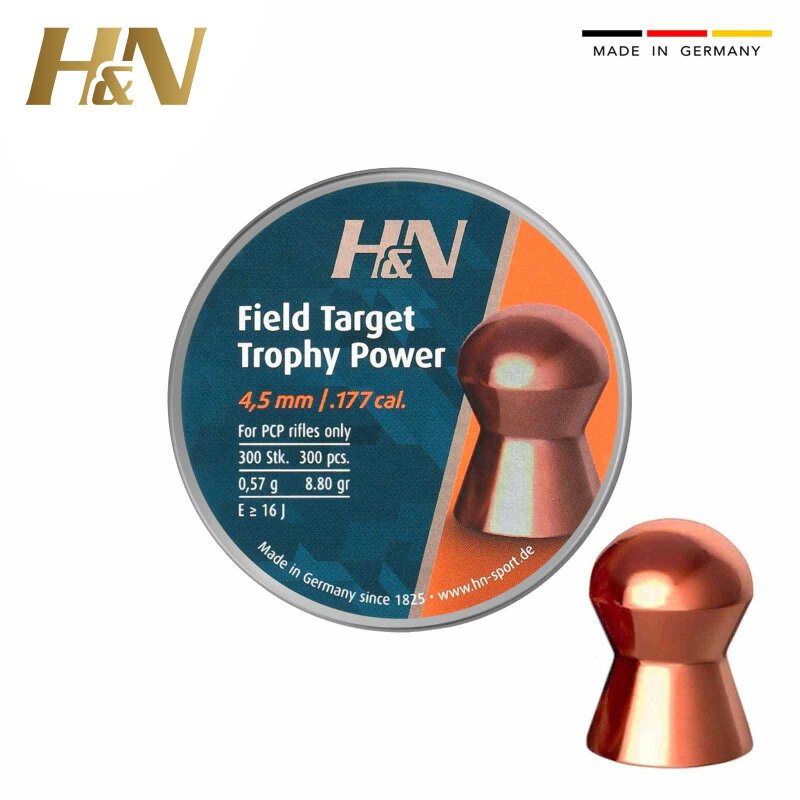 H&N Field Target Trophy Power 4,5 mm 0,57 Gramm verkupfert