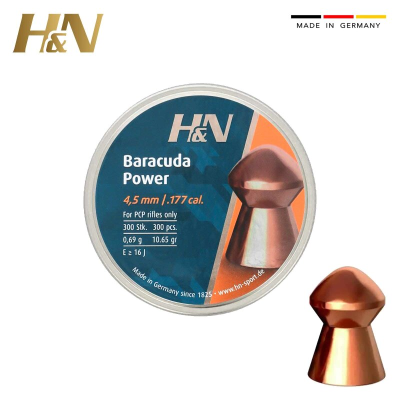 H&N Baracuda Power 4,5 mm 0,69 Gramm Luftgewehrkugeln