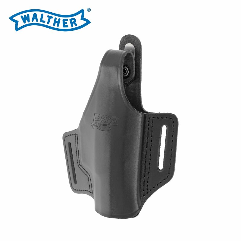 Schulterholster horizontal schwarz für Walther P22 Schreckschusspistole Leder 