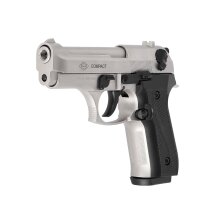 SET Ekol Firat Compact Schreckschuss Pistole vernickelt 9 mm P.A.K. (P18) + 50 Platzpatronen 9 mm P.A.K.