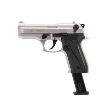 SET Ekol Firat Compact Schreckschuss Pistole vernickelt 9 mm P.A.K. (P18) + 50 Platzpatronen 9 mm P.A.K.