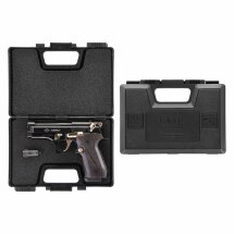 SET Ekol Firat Compact Schreckschuss Pistole Schwarz-Gold 9 mm P.A.K. (P18) + 50 Platzpatronen 9 mm P.A.K.