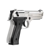 SET Ekol Firat Magnum Schreckschuss Pistole vernickelt 9 mm P.A.K. (P18) + 50 Platzpatronen 9 mm P.A.K.
