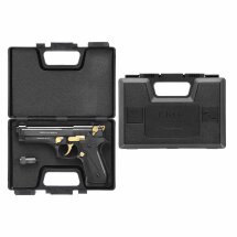 SET Ekol Firat Magnum Schreckschuss Pistole Schwarz-Gold 9 mm P.A.K. (P18) + 50 Platzpatronen 9 mm P.A.K.