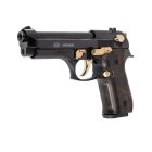 SET Ekol Firat Magnum Schreckschuss Pistole Schwarz-Gold 9 mm P.A.K. (P18) + 50 Platzpatronen 9 mm P.A.K.