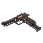 SET Ekol Firat Magnum Schreckschuss Pistole Schwarz-Gold 9 mm P.A.K. (P18) + 50 Platzpatronen 9 mm P.A.K.