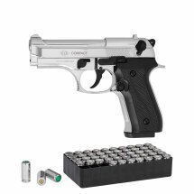 SET Ekol Firat Compact Schreckschuss Pistole Chrom 9 mm...