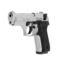 SET Ekol Firat Compact Schreckschuss Pistole Chrom 9 mm P.A.K. (P18) + 50 Platzpatronen 9 mm P.A.K.