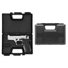 SET Ekol Firat Compact Schreckschuss Pistole Chrom 9 mm P.A.K. (P18) + 50 Platzpatronen 9 mm P.A.K.