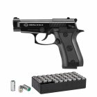 SET Ekol Firat Special 99 Rev. II Schreckschuss Pistole brüniert 9 mm P.A.K. (P18) + 50 Platzpatronen 9 mm P.A.K.