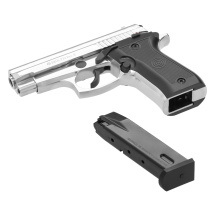 SET Ekol Firat P29 Rev. II Schreckschuss Pistole verchromt 9 mm P.A.K. (P18) + 50 Platzpatronen 9 mm P.A.K.