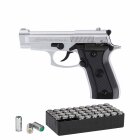 SET Ekol Firat Special 99 Rev. II Schreckschuss Pistole Chrom 9 mm P.A.K. (P18) + 50 Platzpatronen 9 mm P.A.K.