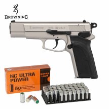 SET Browning GPDA 9 Schreckschuss Pistole Nickel 9 mm...