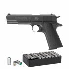 SET Colt Government 1911 A1 Schreckschuss Pistole Schwarz 9 mm P.A.K. (P18) + 50 Platzpatronen 9 mm P.A.K.