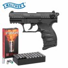 SET Walther P22Q Schreckschuss Pistole Schwarz 9 mm P.A.K. (P18) + 50 Platzpatronen 9 mm P.A.K.