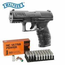 SET Walther PPQ M2 Schreckschuss Pistole Schwarz 9 mm...