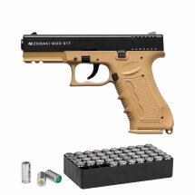 SET Zoraki 917 Schreckschuss Pistole Desert 9 mm P.A.K. (P18) + 50 Platzpatronen 9 mm P.A.K.