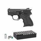 SET Zoraki 906 Schreckschuss Pistole brüniert 9 mm P.A.K. (P18) + 50 Platzpatronen 9 mm P.A.K.