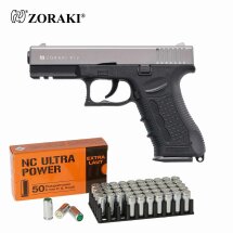 SET Zoraki 917 Schreckschuss Pistole Titan 9 mm P.A.K. (P18) + 50 Platzpatronen 9 mm P.A.K.