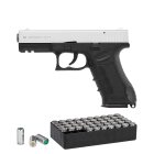 SET Zoraki 917 Schreckschuss Pistole Matt Chrom 9 mm P.A.K. (P18) + 50 Platzpatronen 9 mm P.A.K.