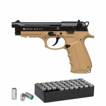 SET Zoraki 918 Schreckschuss Pistole Desert 9 mm P.A.K....