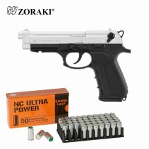 SET Zoraki 918 Schreckschuss Pistole Matt Chrom 9 mm...