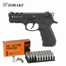 SET Zoraki 4918 Schreckschuss Pistole brüniert 9 mm...