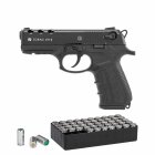 SET Zoraki 4918 Schreckschuss Pistole brüniert 9 mm P.A.K. (P18) + 50 Platzpatronen 9 mm P.A.K.