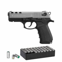 SET Zoraki 4918 Schreckschuss Pistole Titan 9 mm P.A.K. (P18) + 50 Platzpatronen 9 mm P.A.K.